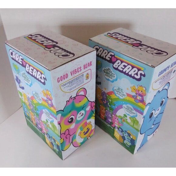 NIB Care Bears Lot Of 2 Grumpy Bear AND Good Vibes Bear - Picture 4 of 6